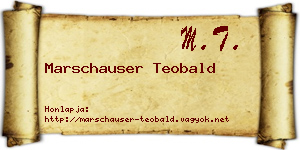 Marschauser Teobald névjegykártya
